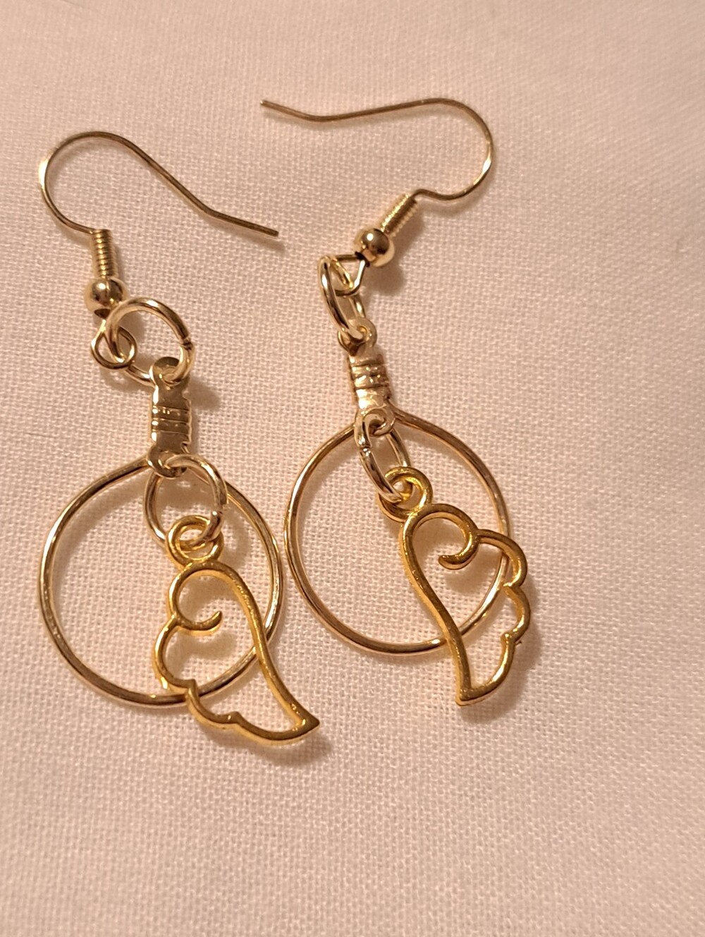 Gold Angel Wing Earrings